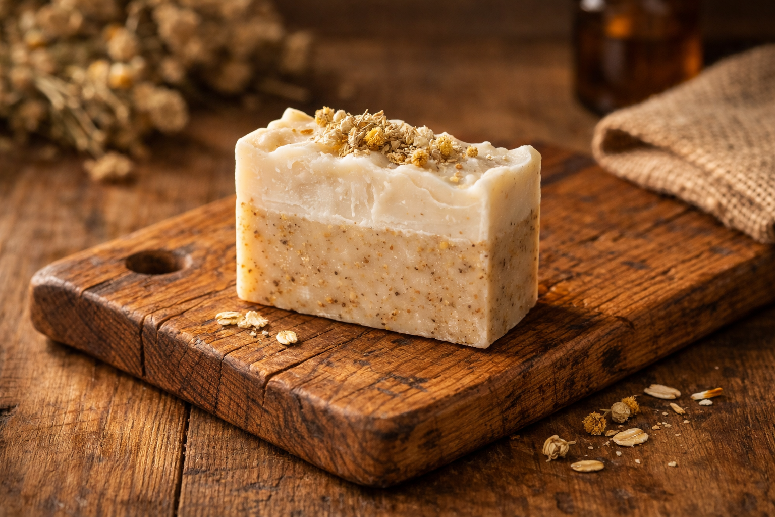 Ahşap yüzey üzerinde ürün yerleşimi